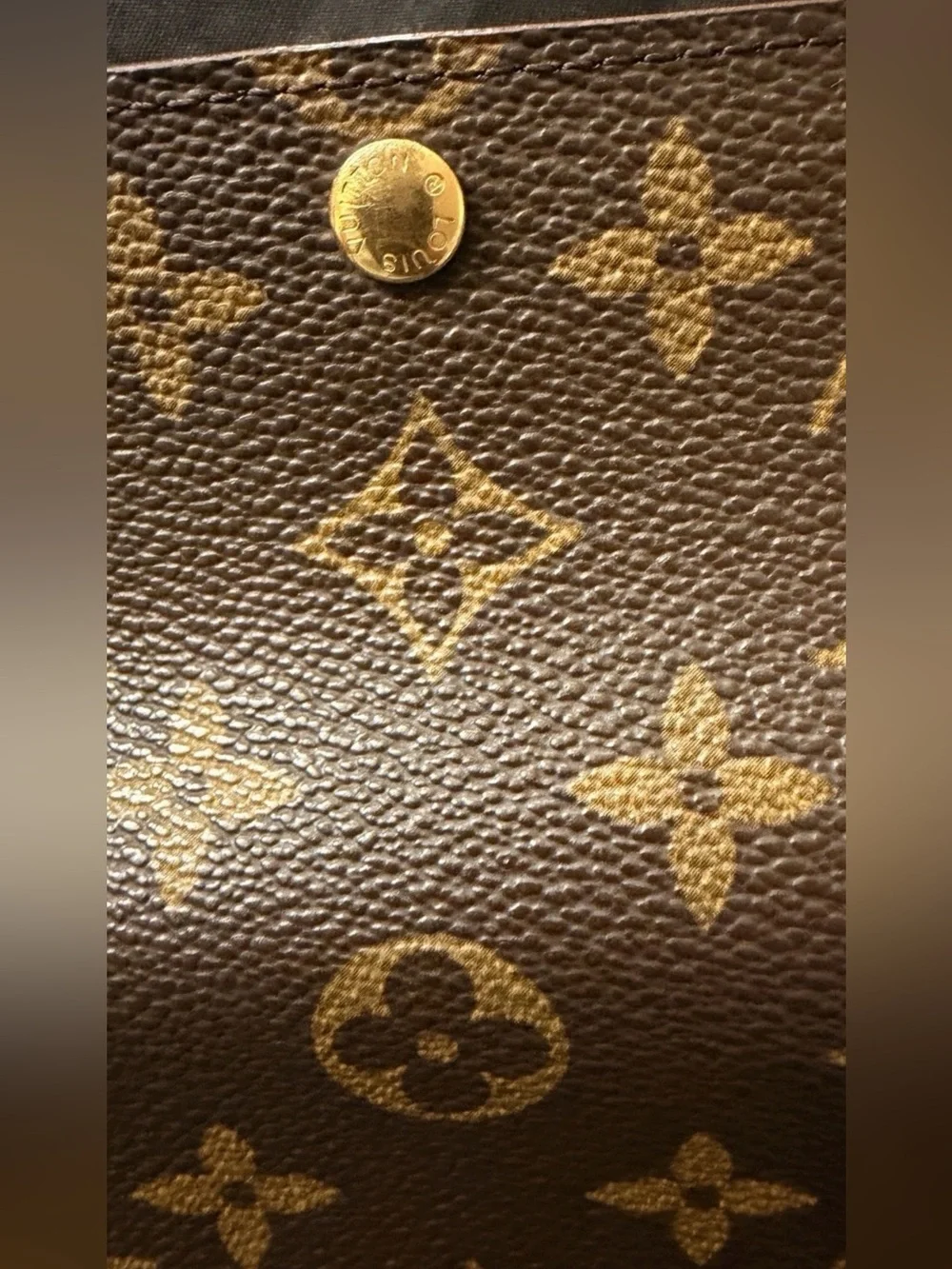 Louis Vuitton Brown Monogram Snap Flap Wallet Zip Coin Pocket Folding Card/COA